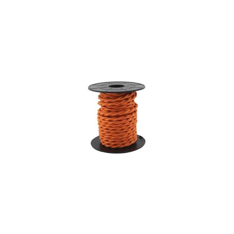 Cable eléctrico textil 10 metros 2x0.75mm trenzado Naranja 3902984 - GSC