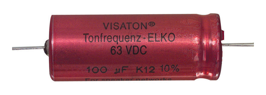 Condensador bipolar 100 uF 63 V Visaton