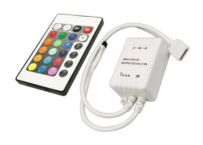 Conjunto controlador y mando a distancia para tiras multicolor RGB 81.052 8430552138074 - Electro Dh