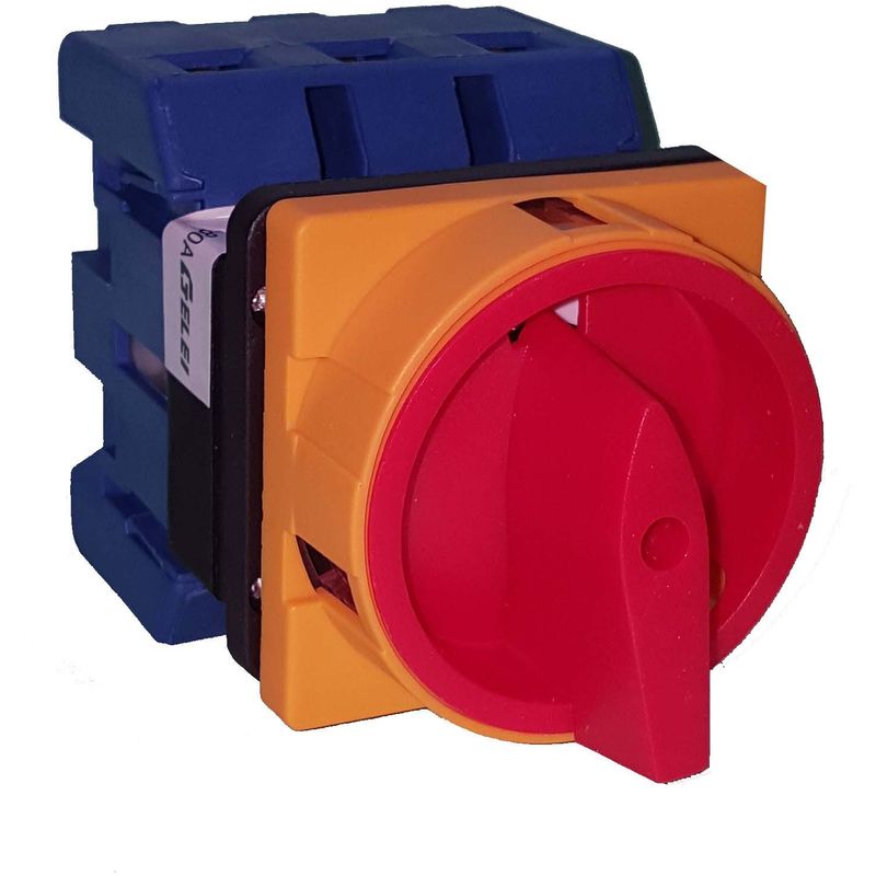 Generico-de - Interruptor seccionador trifásico 100A mando amarillo-rojo