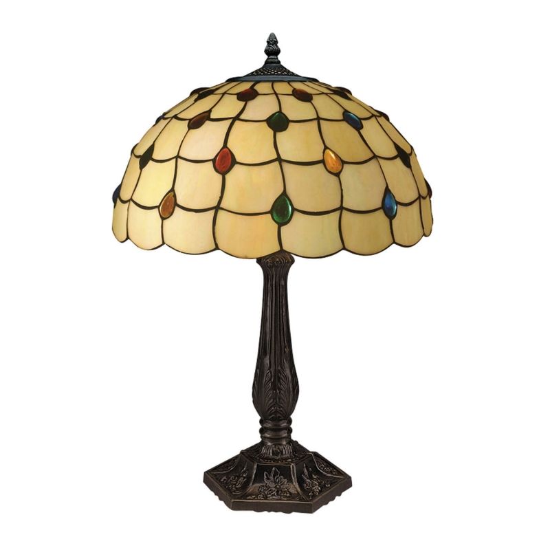 Lámpara De Mesa 3 Luces Jewel Tiffany - LÚZETE