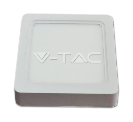 Plafón LED superficie cuadrado 12W 120° Temperatura de color - 3000K Blanco cálido
