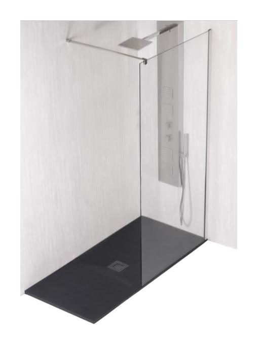 Mampara de Ducha Cristal Antical Fijo 8mm SAONA ancho 100cm