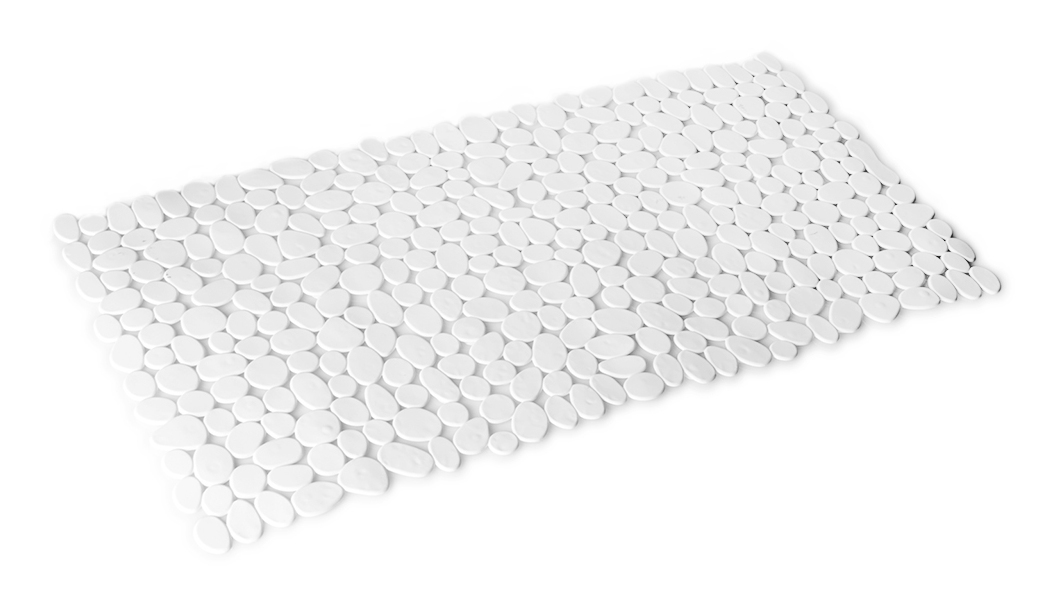 Alfombra de ducha antideslizante blanca de 35x70 cm - LOLAHOME