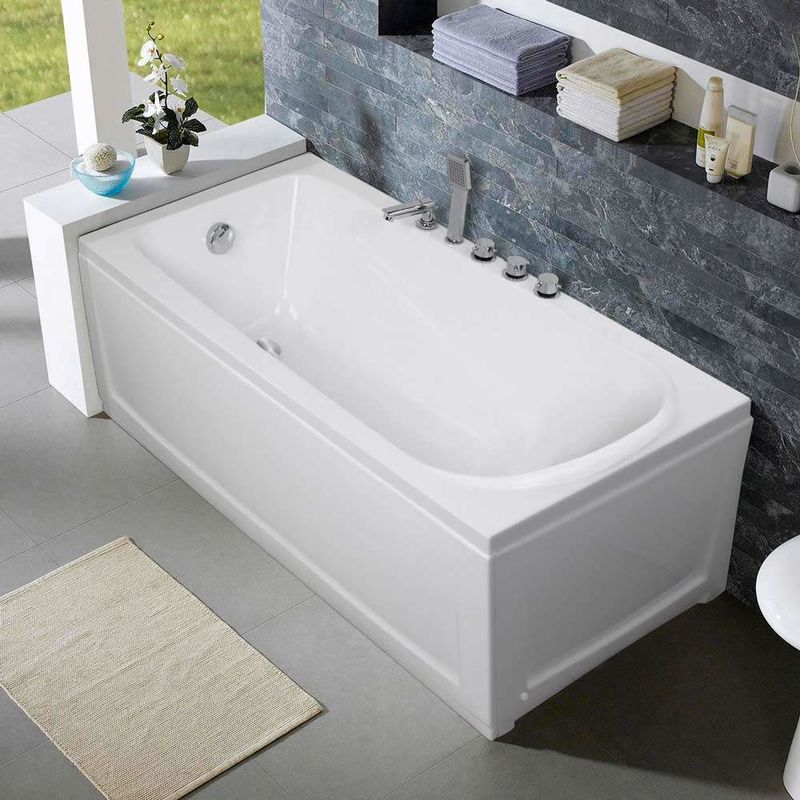 Bañera Empotrada Acrílico Fibra de Vidrio Diseño Elegante OZONE  Derecho - ARATI BATH & SHOWER
