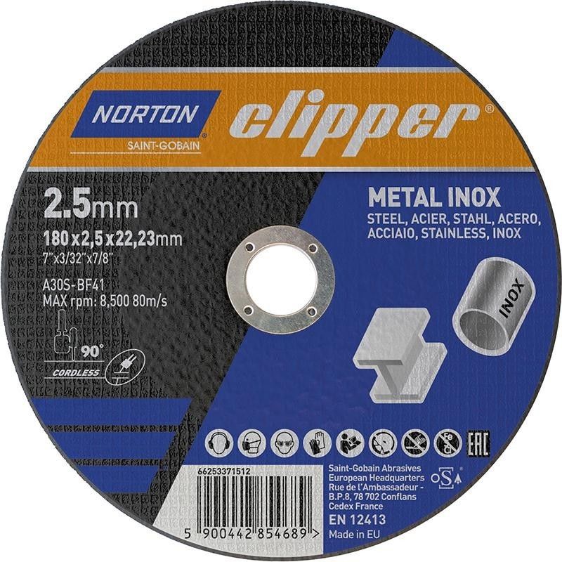 Disco de corte Metal-Inox A30S-180x2.5x22.23mm