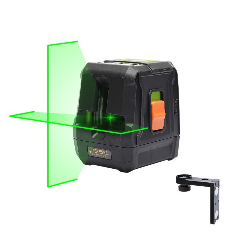 Huepar - MINI 2 líneas Green Laser Level 360 Cross Laser Line impermeable Green Laser Level Envío gratis con soporte magnético