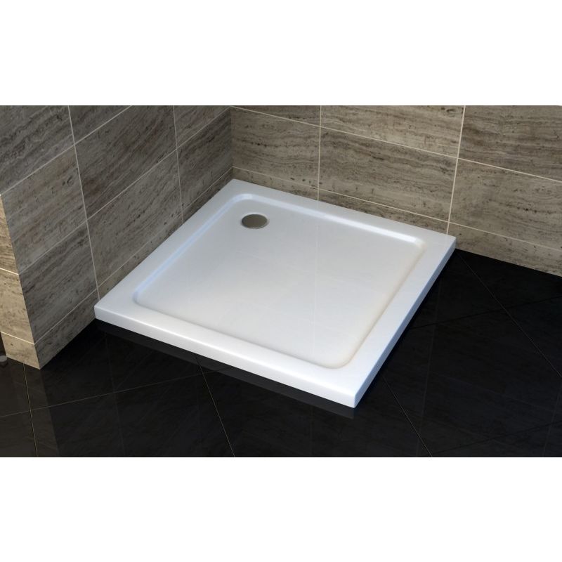 Plato de ducha cuadrado - 80 x 80 cm y sistema de desagüe