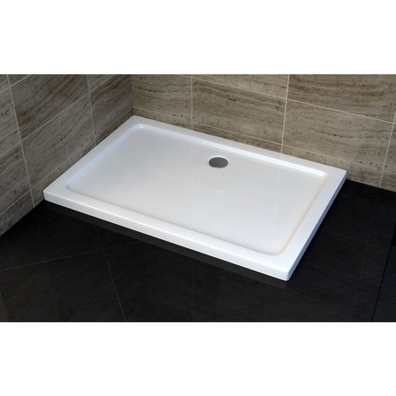Plato de ducha rectangular - 100 x 90 cm - con sistema de desagüe
