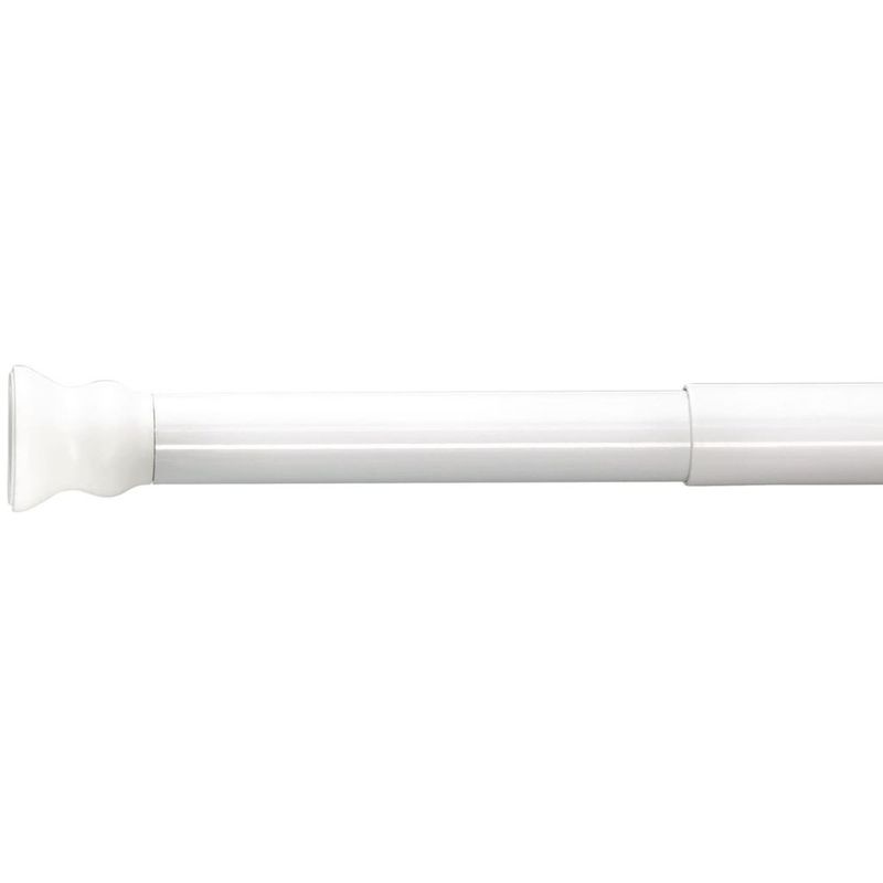 RIDDER Barra telescópica para cortina de ducha 110-185 cm blanca 55201