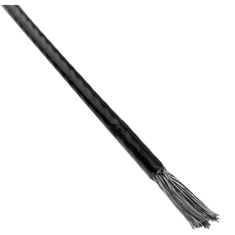 Cable de acero inoxidable de 1,5 mm. Bobina de 100 m. Recubierto de plástico negro - Bematik