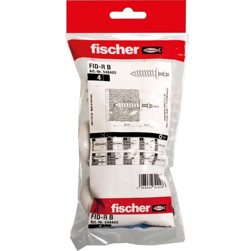 fischer taco aislante FID-R B (4 unidades) - NO NAME