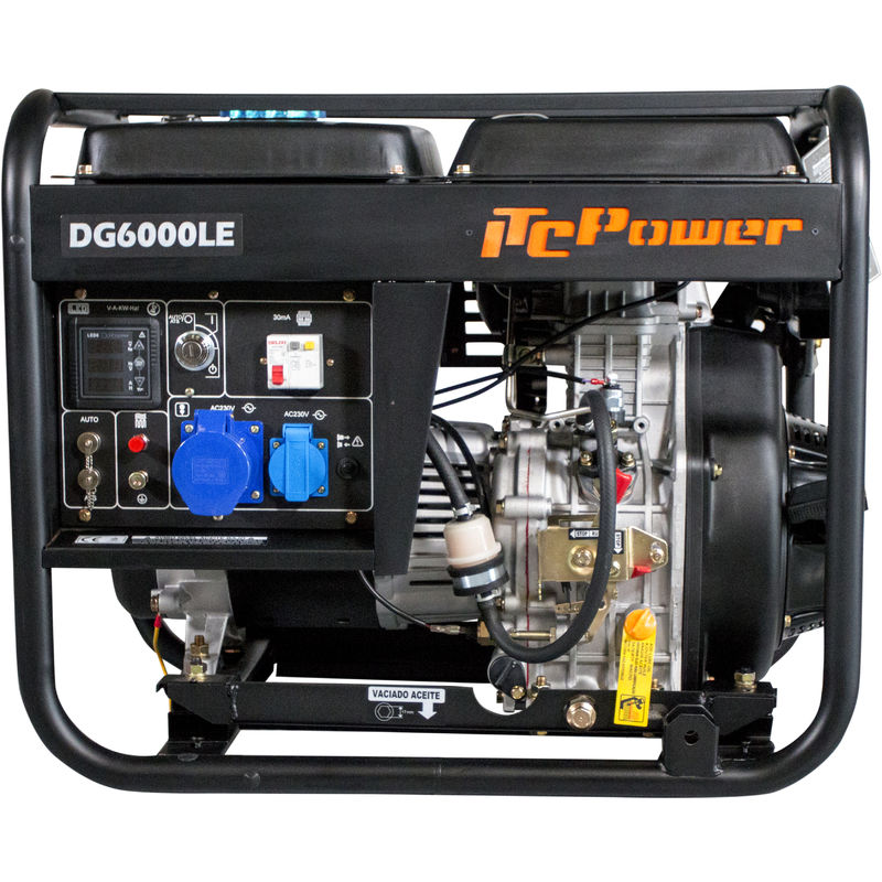 Generador diesel abierto IT-DG6000LE arranque electrico con ATS 5300w