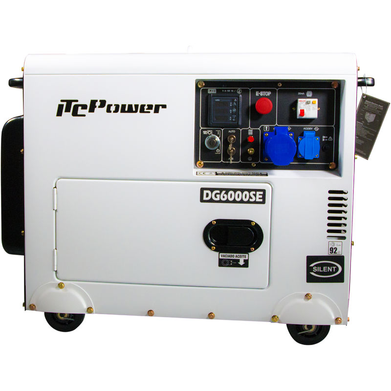 Generador diesel insonorizado arranque electrico con ATS 5300w - ITC POWER