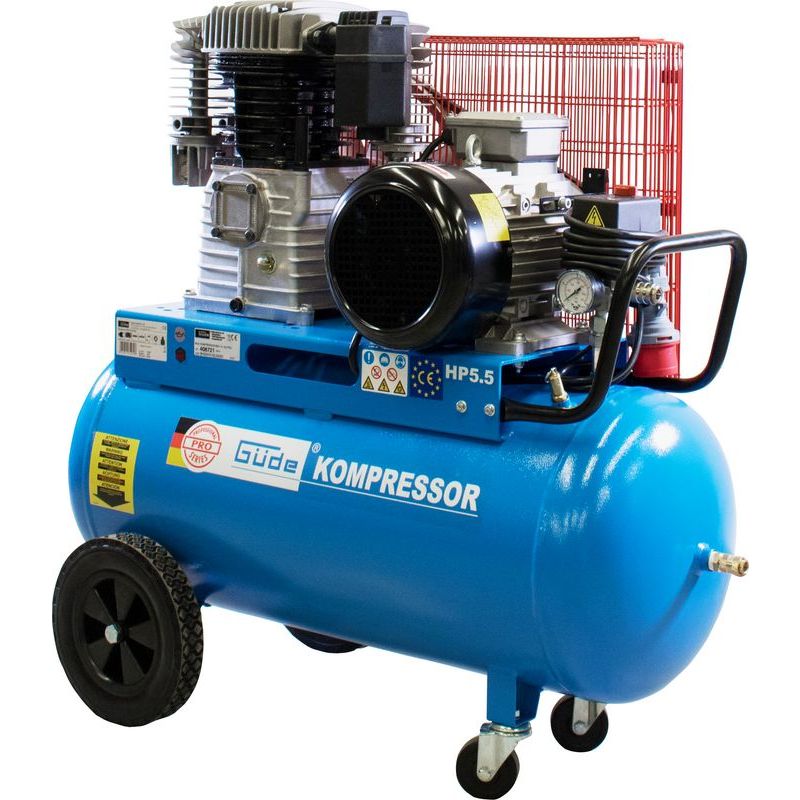 GÜDE 805/10/100 PRO - Compresor profesional de 100 litros, fuente de alimentación trifásica. Apto para trabajo pesado