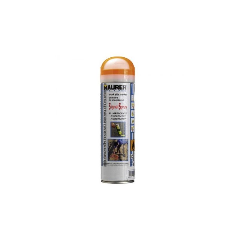 Spray pintura trazador naranja fluorecente 500 ml.