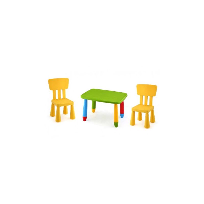 Conjunto mesas para pequeños más 2 sillass cpu2003009-DESKandSIT- mesa con 2 sillas mesa con 2 sillas amarillo 2005