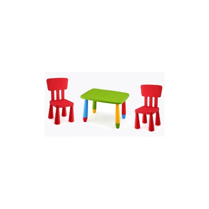 Conjunto mesas para pequeños más 2 sillass cpu2003009-DESKandSIT- mesa con 2 sillas mesa con 2 sillas verde 2005