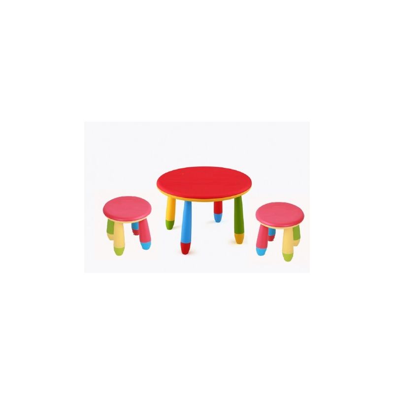 Conjunto mesas y 2 silla alta o taburetes para pequeños redonda cpu2003008-DESKandSIT- mesa con 2 sillas mesa con 2 sillas rojo 2005 - ARANAZ