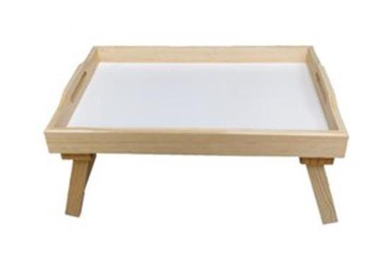MEGANEI bandeja cama con patas madera 40x24 cm - ARTEMA