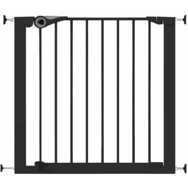 Puerta de seguridad Easy Pressure Fit 75-82 cm metal negra 94313 - Negro - Noma