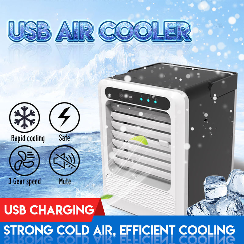 Aire acondicionado portátil Ventilador de 3 velocidades Enfriador de aire USB Humidificador Dormitorio frío Tiempo de 2-8 h - INSMA