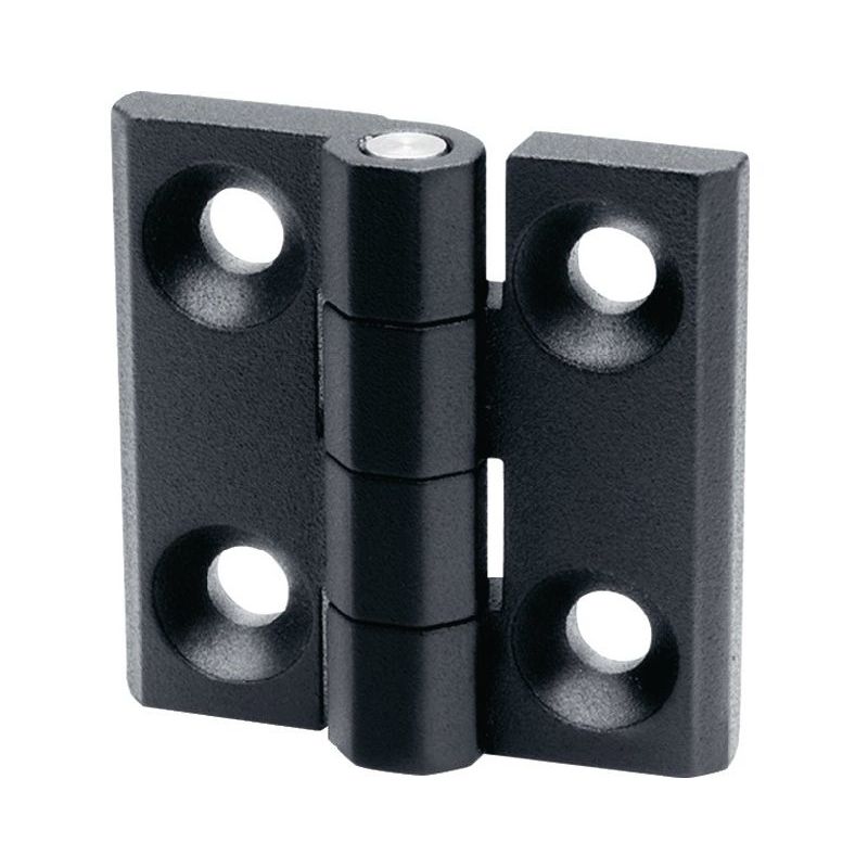 Bisagra GN 237 H.50mm B.50mm S.2mm Zinc fundido a presión con agujeros para tornillos avellanados - Ganter Griff