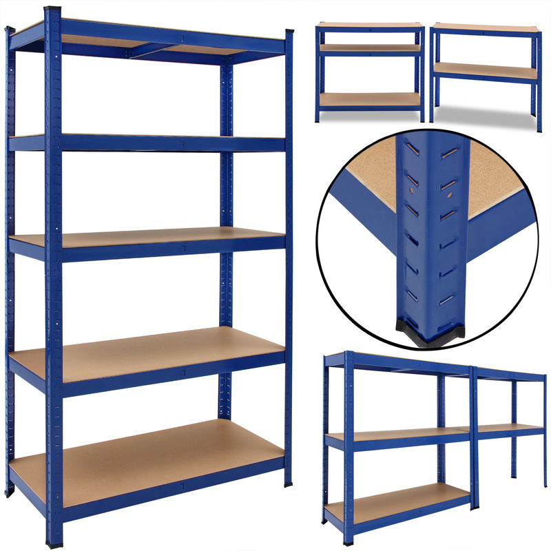 Estanteria metalica estantes estanteria de almacenamiento garaje almacen taller 5 Böden - 180x90x40cm - Blau (de) - MONZANA