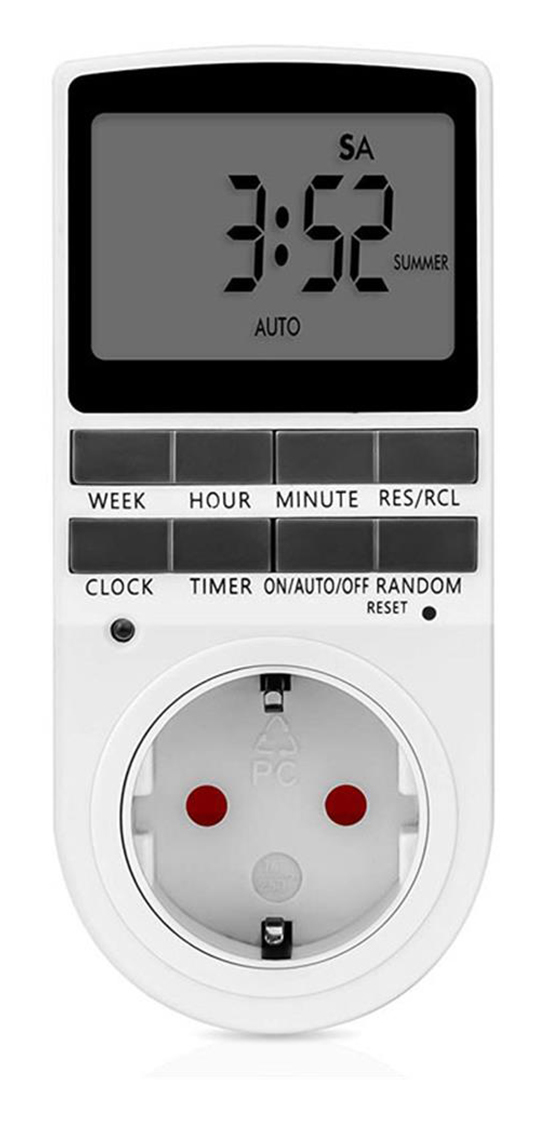 Interruptor de alimentacion Socket del temporizador de salida del reloj de tiempo del temporizador digital zocalo de la UE programable semanal del