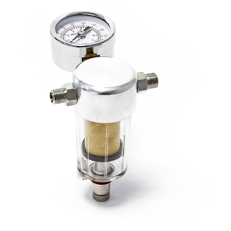 Regulador presión aire compresor Filtro pequeño Manómetro Separador agua