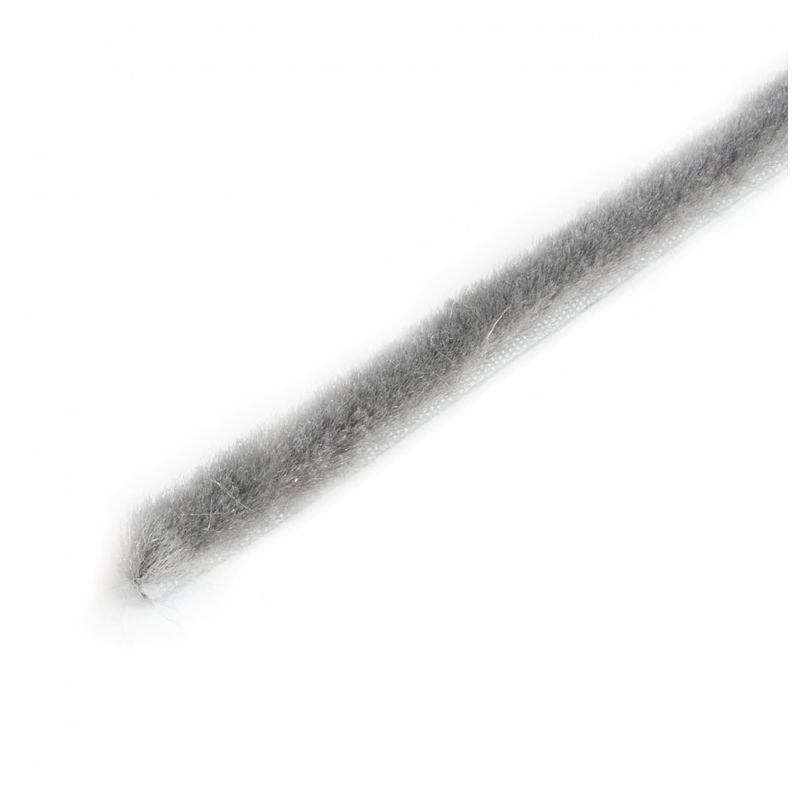 Emuca Burlete guardapolvo adhesivo, altura 9 mm, rollo de 10 m, Gris