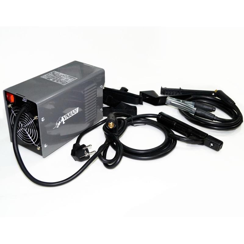 Varan Motors - mini-220 Máquina de soldar por arco eléctrico portátil MMA 220A inversor, pantalla digital + accesorios