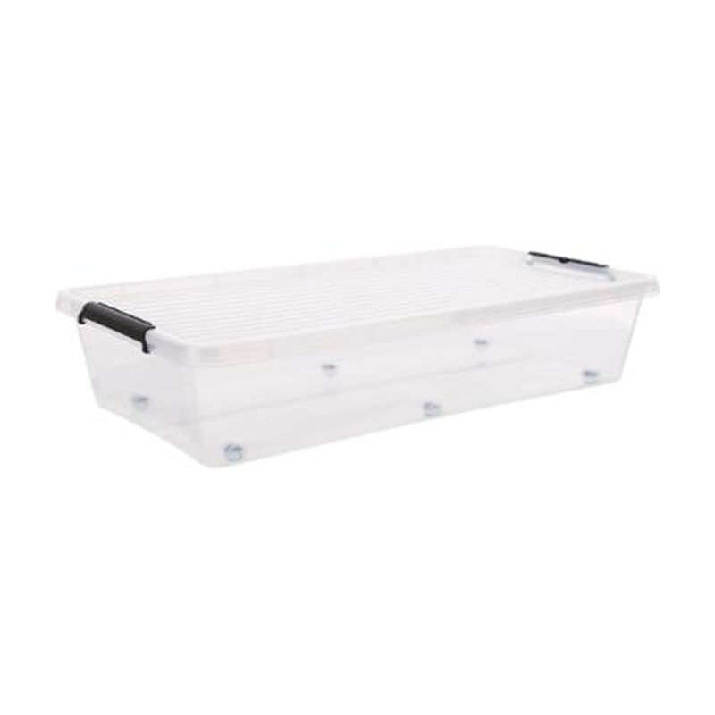 Caja bajo cama de PVC con ruedas Capacidad 50L