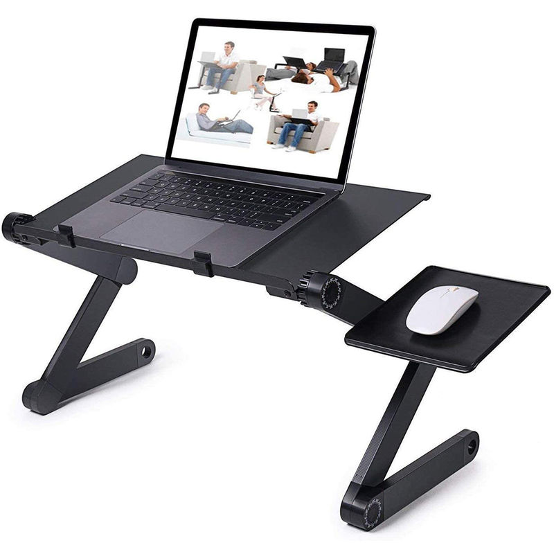 Mesa Ordenador Portátil para Laptop, Bandeja de Cama Plegable, Escritorio ajustable 42x56x50cm - OOBEST