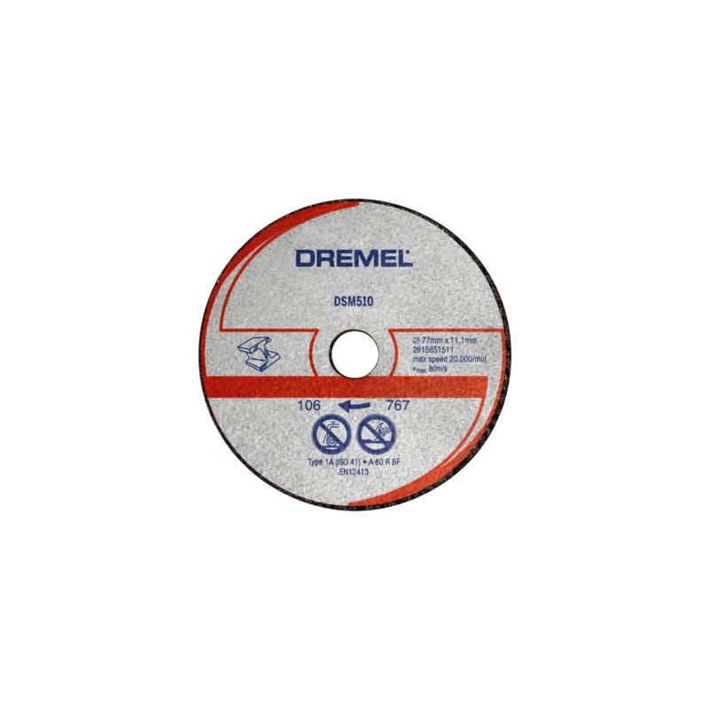 3 discos de corte metal Dremel Ø 77 mm