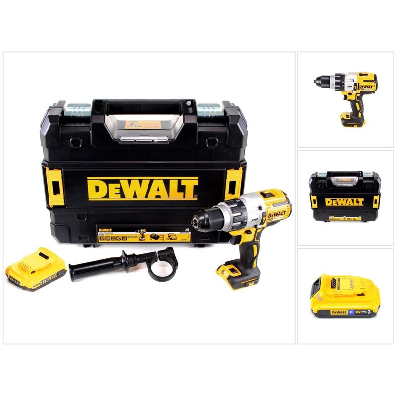 DeWALT DCD 996 Taladro percutor a batería XR 18V en maletín TSTAK + 1x Batería DCB 183 2,0 Ah