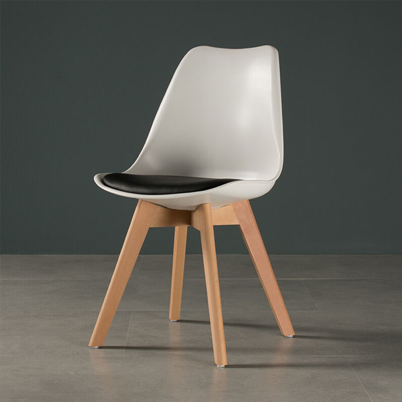 lote de 4 sillas escandinavas - Diseño contemporáneo nórdico y escandinavo-BLANCO NEGRO - BATHRINS