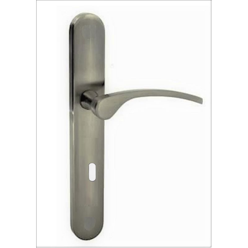 Manilla de puerta - KLOSE besser - con placa de aluminio «Eva»  Trou petite clé