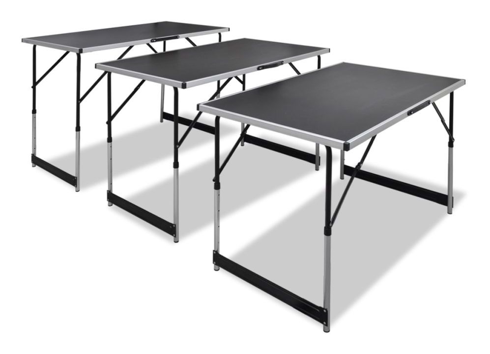 Mesas de empapelar plegables de altura ajustable 3 unidades