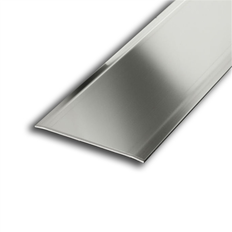 Pack 10 unidades.Transicion Aluminio Dos Alas - 80mm - 80mm anch. 3mm alt. 2,5m larg. Adhesivo - JARDIN202