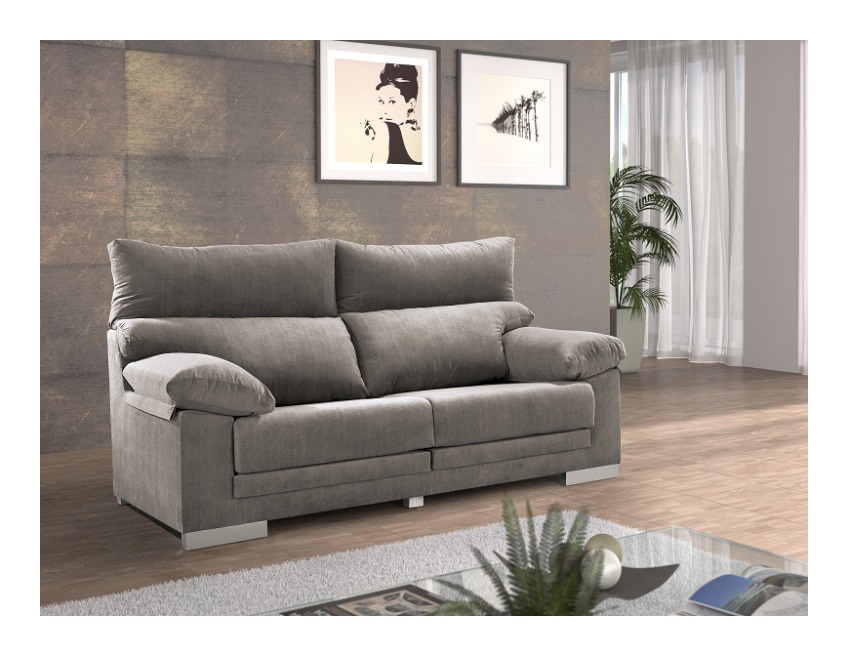 Sofá de dos plazas con cabezal reclinable y asiento deslizante modelo MD10 - DISEÃO 10