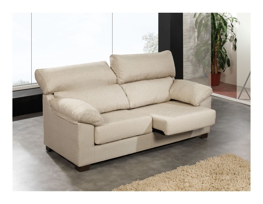 Sofá de dos plazas con respaldo reclinable y asiento deslizante modelo SEVILLA - DISEÃO 10