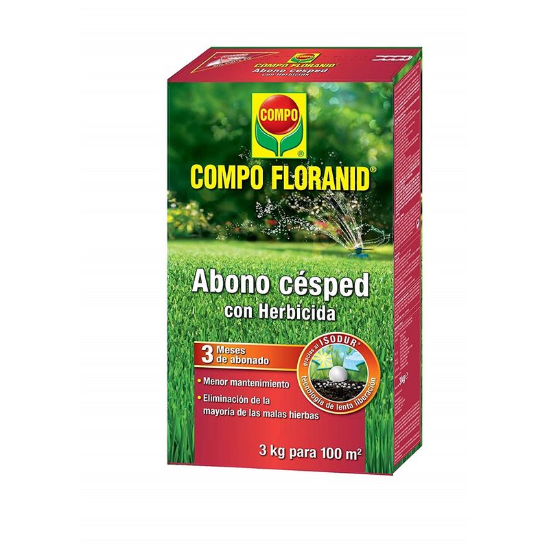 Abono césped con herbicida Floranid 3 Kg - Compo