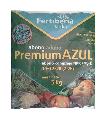 Abono granulado PREMIUM AZUL para todo tipo de plantas - 5Kg - Fertiberia