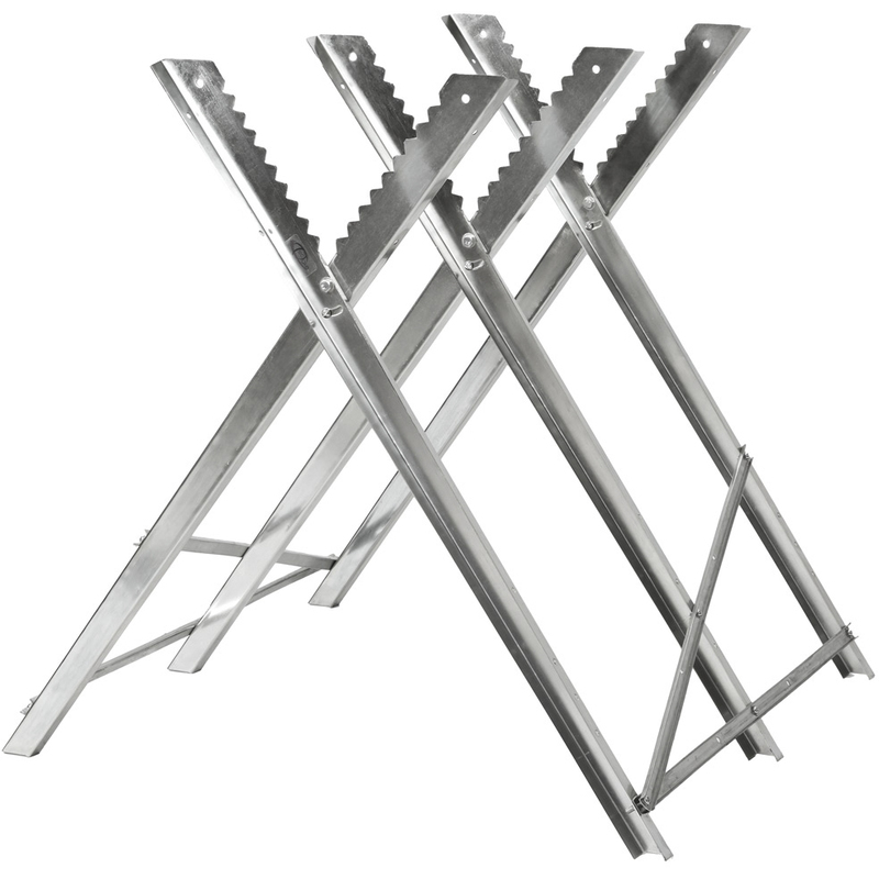 Caballete para serrar troncos de madera modelo 3 - caballete de metal ajustable, soporte para cortar leña con motosierra, estructura estable para