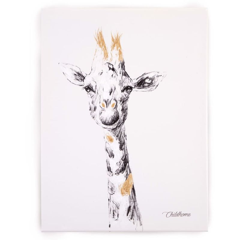 CHILDHOME Cuadro de pintura al óleo jirafa 30x40 cm