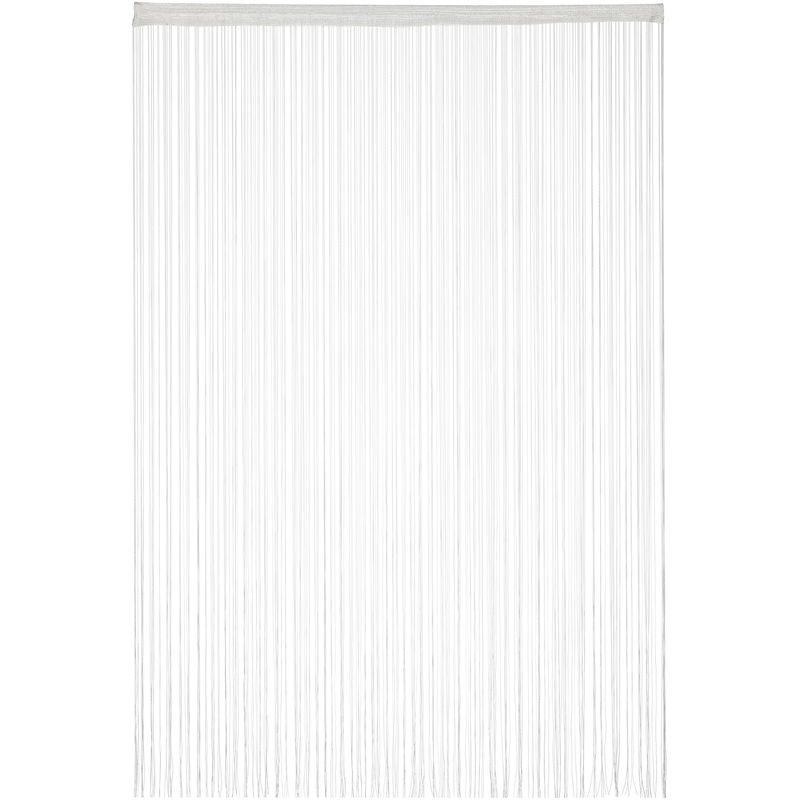 Cortina de hilos, Para cortar, Con pasador, Para puertas y ventanas, 145x245 cm, Blanca - RELAXDAYS