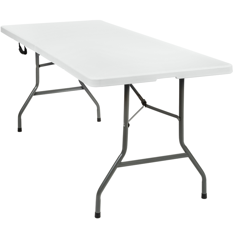 Mesa de camping plegable - mesa plegable con maleta, mesa de picnic, mesa para el campo - blanco