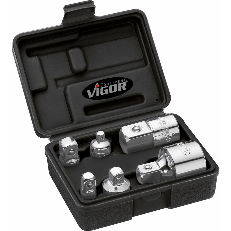 VIGOR Juego de adaptadores de llave de vaso V1293 1/4(6,3mm) 3/8(10mm) 1/2(12,5mm) 3/4(20mm) Juego