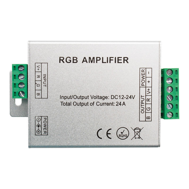 Amplificador tira led rgb 12-24v 288-576w